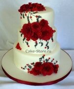 Cвадебный торт с розами