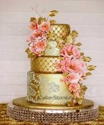 Свадебный торт золотой