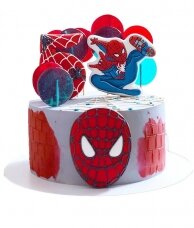 Торт Человек-паук с леденцами и пряником