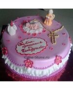 Торт на крестины девочки