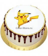Торт с изображением покемона