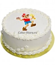 Торт с изображением золотой ключик