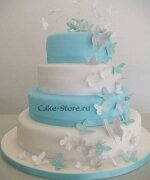 Торт в голубом цвете
