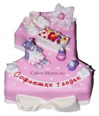 Тортик на 1 годик девочке