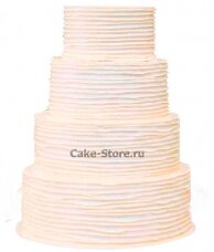 Белый свадебный торт без мастики