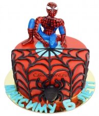 Детский торт "человек паук"