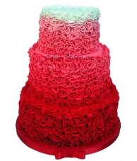 Свадебный торт кремовый красный