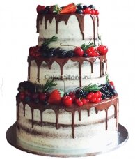 Свадебный торт с голубикой шоколадница