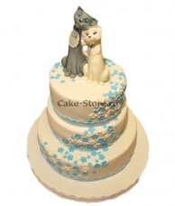 Свадебный торт с котами прикольный