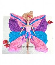 Торт бабочка с куклой барби