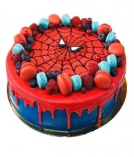 Торт Человек-паук с фруктами