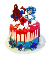 Торт Человек-паук и зефирки