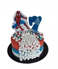 Торт Человек-паук в мире зефира