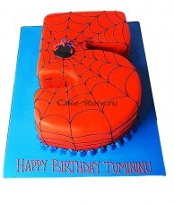 Торт цифра 5 человек паук