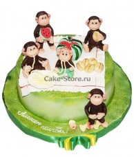 Торт для мамы с обезьянками из мультика