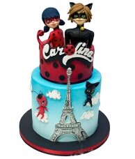 Торт Леди Баг и супер Кот в Париже