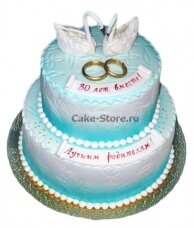 Торт мастика на 30 лет свадьбы