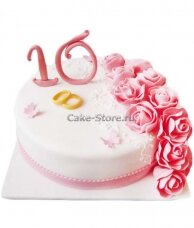 Торт на 10 лет свадьбы сердце