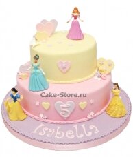 Торт на 3 года девочке с принцессами
