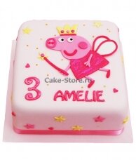 Торт на 3 года девочке в стиле свинки пеппы