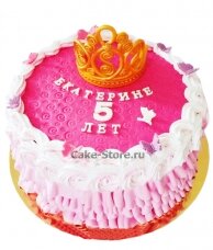 Торт на 5 лет девочке розовый
