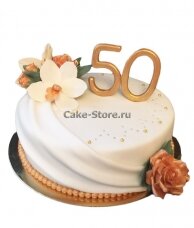 Торт на 50 лет женщине из мастики