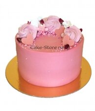 Торт на день Матери С Розовым Кремом
