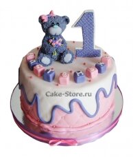 Торт на годик девочке фиолетовый