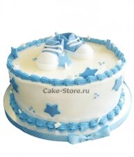 Торт на годик мальчику голубой