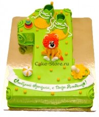 Торт на годик мальчику зеленый