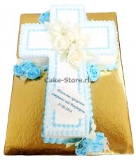 Торт на крестины в виде креста