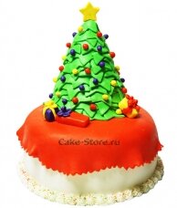 Торт новогодний в виде елки