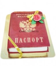 Торт паспорт с розочкой