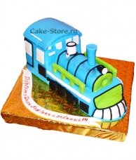 Торт синий поезд