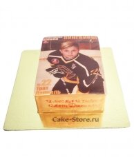 Торт с фотографией хоккеиста