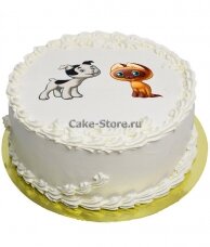 Торт с изображением котенок гав