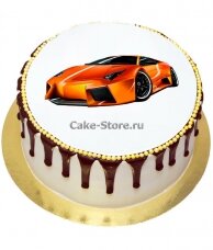 Торт с изображением машина