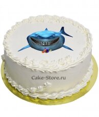 Торт с рисунком акулы