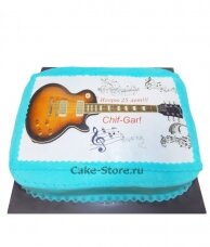 Торт с рисунком гитары