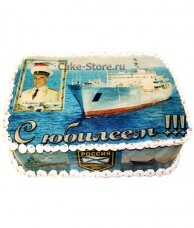 Торт с рисунком корабля