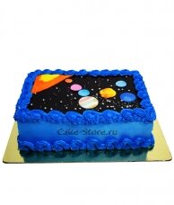 Торт с рисунком космоса