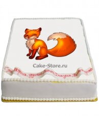 Торт с рисунком лисы
