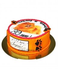 Торт с рисунком собаки