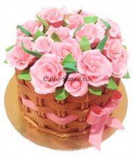 Торт в виде букета роз