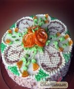 Торт в виде цветка