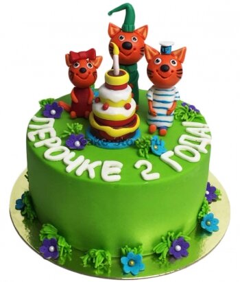 Фотография торта из мультика "Три кота"